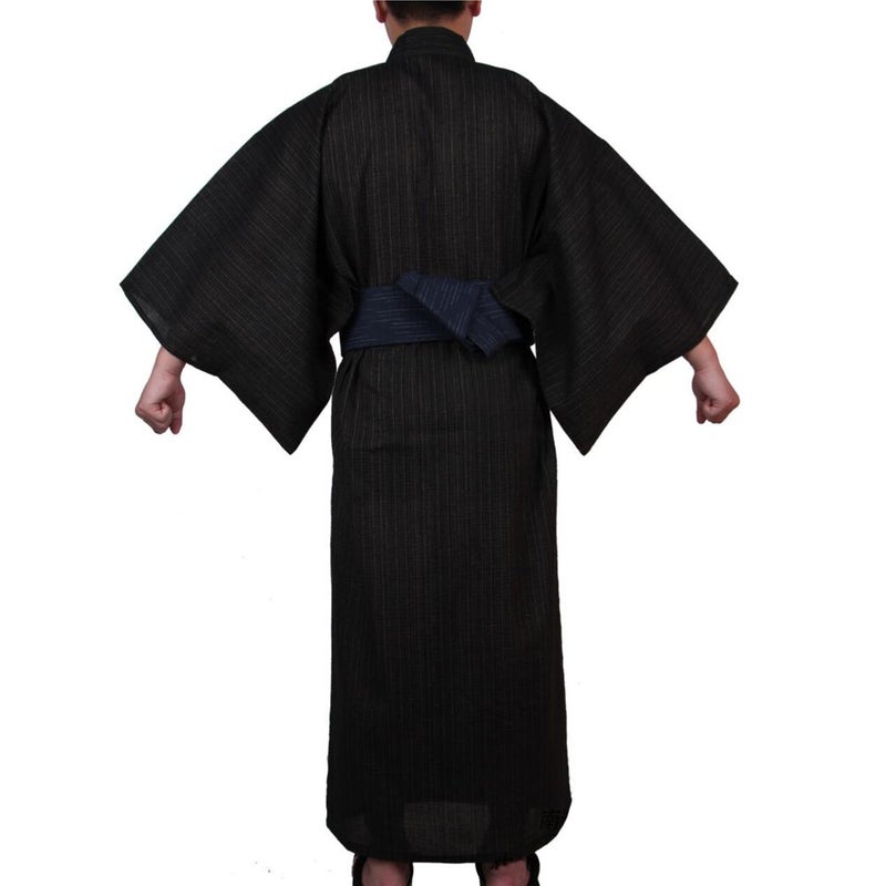 thefancypumpkin Jinbei Men's Japanese Yukata Japanese Kimono Robe Gown#A2[Size XL] - Image 2